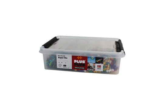 Plus-Plus bouwstenen, wielen in opbergbox